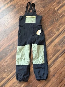 NEW Quicksilver Fly high Bib Snow Pants Black/Green KVJ0 Size XL - Picture 1 of 2