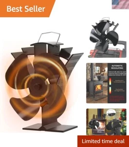 Eleganter wärmebetriebener 4-Blatt Ofenventilator für Holzofen - flüsterleises Design - Bild 1 von 9