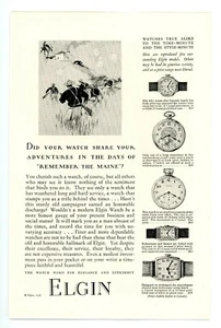 Did Your Watch Share Your Adventures... National Geographic ELGIN Magazine Ad - Imagen 1 de 1