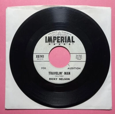 RICKY NELSON HELLO MARY LOU / TRAVELIN' MAN WLBL IMPERIAL FOR AUDITION 45 RPM Foto 1 de 3