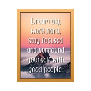 Dream Big, Work Hard, Stay Focused Wall Art Decal Inspirational Poster Stickers - Bild 1 von 2