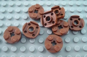 New LEGO Lot of 8 Reddish Brown 2x2 Round Plates - Picture 1 of 1