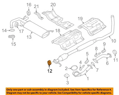 SUZUKI OEM 04-13 Aerio Exhaust Components-Muffler Pipe Mount 1428180JA0 - Image 1 of 2