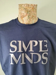Simple Minds navy / silver tee t shirt retro 80s style Breakfast Club - Picture 1 of 6