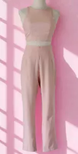 LULUs Rose Rosa 2-teiliges Crop Top High Waist Hose Set. gr sm. - Bild 1 von 17