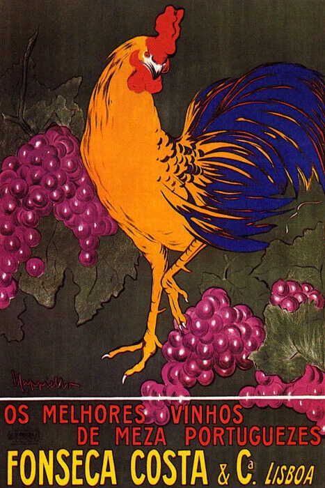 PÓSTER REPRO FONSECA COSTA VINO PORTUGUÉS GALLO UVAS PORTUGAL CAPPIELLO Foto 1 de 3
