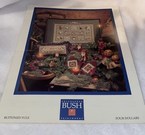  Shepherd's Bush Cross Stitch Pattern Booklet Buttoned Yule - Picture 1 of 3