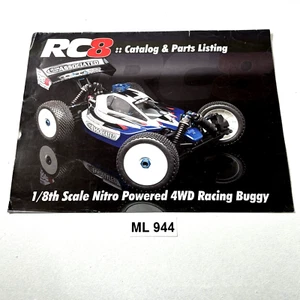 Team Associated 1:8 RC8 RC 8 nitro buggy Parts Listing Exploded View OZRC ML944 - Picture 1 of 3