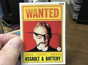 1990 Dick Tracy Non-Sport Card STICKER # 2 JAKE “ITCHY”ROSSI