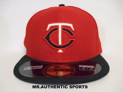 MINNESOTA TWINS AUTHENTIC FITTED New Era 59Fifty RED/BLUE Mens Cap Hat Sz 7 5/8 - Image 1 of 3