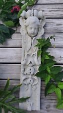 Vintage Garden Cherub Angel Concrete Sculpture Putti Corbel 33"H
