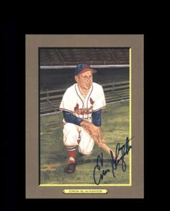 Enos Slaughter JSA Coa Signed Perez Steele Great Moments Postcard Autograph - Picture 1 of 2