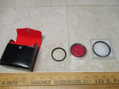 VTG Camera Filter Lens Lot Konica 460 UV Prospec Haze Vivitar red 49mm  SL39.3C - Image 1 of 4
