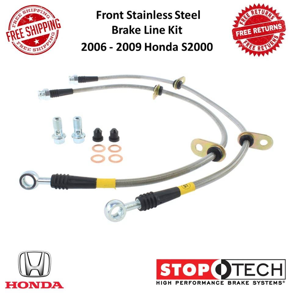 Kit de línea de freno delantero StopTech centrado de acero inoxidable para Honda S2000 2006-2009 Foto 1 de 4