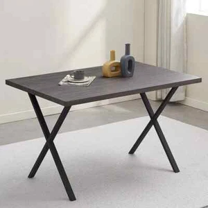 Esstisch mit X Typ Metallbeine Holzplatte Küchentisch Zimmer - Bild 1 von 11