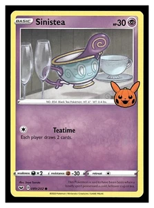 Pokemon Sinistea 089/202 2023 Trick or Trade Halloween Trick Treat Common - Picture 1 of 1