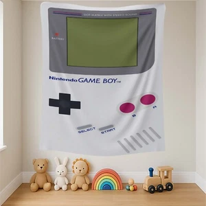 Game Boy Wandteppich, Retro Gamer Art, Wandbild, Geek Room Dekor, klassisches Spiel - Bild 1 von 10
