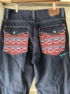 VTG Y2K 90s Coogi Jeans 36x34 Baggy Hip Hop Streetwear Grunge Wide Leg Embroider - Picture 1 of 8