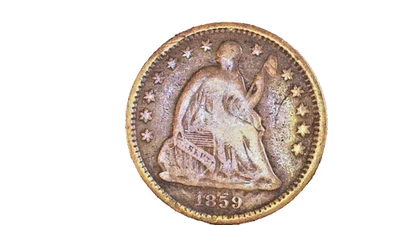 Media moneda de diez centavos Liberty Seated 1859-O Foto 1 de 4