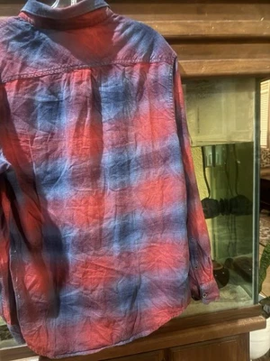 Original Penguin Men's Munsingwear Red/White Plaid Cotton Flannel Shirt XL - Image 1 of 3