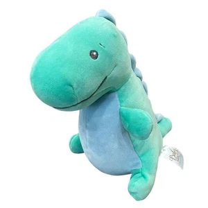 Peluche Baby Ganz Cuddle-Me Turquesa Dino T-Rex con Sonajero Lovey Juguete 9" Usado en Excelente Condición - Imagen 1 de 10