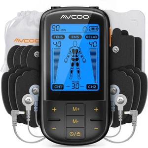 3-in-1 TENS Unit Muscle Stimulator with 30 Modes, 40 Intensities Black  - Picture 1 of 8