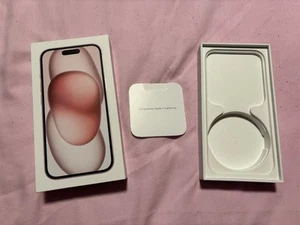 iPhone 15 rose 256 Go A2846 boîte *BOITE VIDE UNIQUEMENT* - Photo 1 sur 2