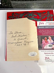 Marques Haynes Signed Personal Note w/ HOF 98 JSA COA - Picture 1 of 9