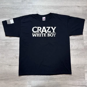 ACal by Adam Calhoun Crazy White Jungen Herren schwarzes T-Shirt Größe XL USA hergestellt - Bild 1 von 9