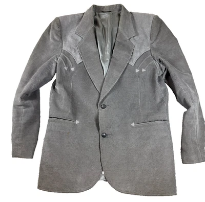 Blazer Abrigo Deportivo De Colección Pioneer Wear Pana Occidental 46L Gris Hecho en EE. UU. Foto 1 de 4