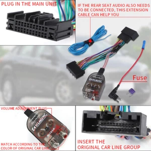 Amp Factory Radio Stereo Subwoofer Amplifier Wire Harness Plug Adapter For Ford - Bild 1 von 8