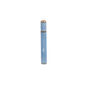 Russisch? Silbervergoldetes guillochiertes Emaille Stifthalter • Antik • 5,5 cm • 4 g - Bild 1 von 6