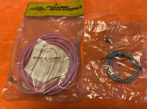 WOW 1 VINTAGE BICYCLE REAR BRAKE CABLE PINK LONG CABLE HAS BOTH FITTINGS & Extra - Picture 1 of 3