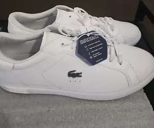 Lacoste Men's Powercourt-1121-1 Sneakers Burnished Leather Shoes SIZE 12 READ - Picture 1 of 7