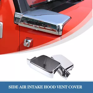 Side Air Intake Hood Vent Chrome Bezel Cover Trim PAIR For Hummer H3 2005-2009 - Picture 1 of 21