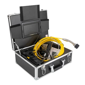 Cámara de alcantarillado de 30 m/100 pies 7" cámara de inspección de tuberías monitor LCD con función DVR - Imagen 1 de 16