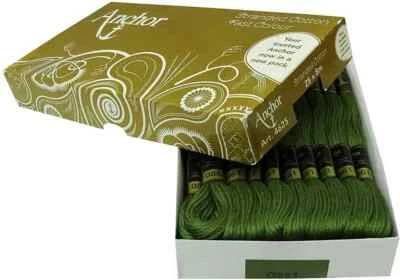25 Skeins Anchor Thread Cross Stitch Stranded Cotton Floss Green Hand Embroidery - Image 1 of 4