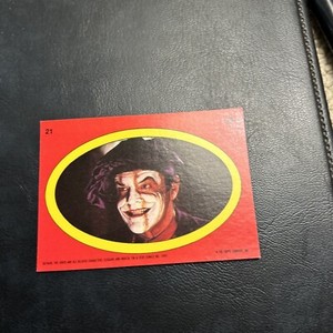 B32c Batman Dc Comics 1989 Movie Topps #21 Joker Jack Nicholson Sticker Puzzle