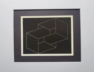 Josef Albers Structural Constellations #77 Matted Offset b/w Litografía 1961 - Imagen 1 de 2