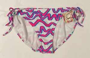 Ocean Pacific Side Tie Bikini Bottoms NEW XL (15-17) OP Women's Pink Blue White - Picture 1 of 2