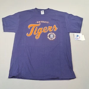 Neu mit Etikett Detroit Tigers T-Shirt Herren Large blau MLB American League Central Div - Bild 1 von 6