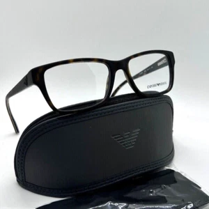 Emporio Armani EA 3057 5026 Unisex Eyeglasses 54mm Matte Tortoise 100% Authentic - Picture 1 of 8