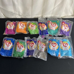 Nuevo Sellado 1998 Ty Teenie Beanie Babies McDonalds Happy Meal Conjunto Completo de 12 - Imagen 1 de 8