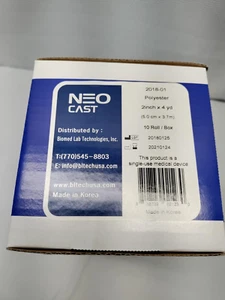 Blue - Neo Cast 2 Fiberglass splint Casting Tape - 2" x 4yd (10) Roll Box - Picture 1 of 10
