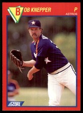 1989 Score Baseball's 100 Hottest Players Bob Knepper Houston Astros #38