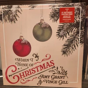 Amy Grant & Vince Gill - When I Think Of Christmas NEW Vinyl RED - Picture 1 of 2