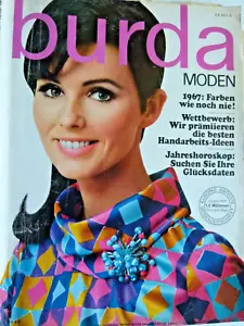 altes Burda Modeheft Ausgabe 1 von 1967 komplett mit Anleitung + Schnittmuster - Bild 1 von 14