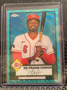 Dee Strange Gordon   2021 Topps Chrome Platinum - Aqua Wave - Reds-  #401 - Picture 1 of 2