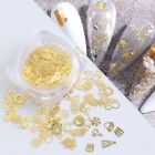 Decorations Gold Glitter Snowflakes Metal Nail Sequins Christmas Stars Slices