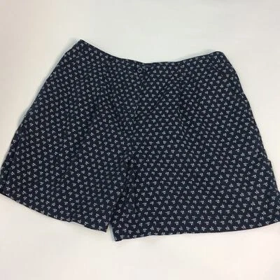 Pantalones Cortos de Golf Liz Claiborne 16 Liz Azul Marino Blanco Flor Foto 1 de 4